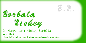 borbala miskey business card