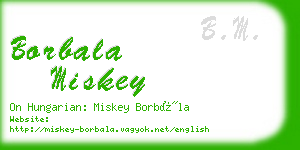 borbala miskey business card